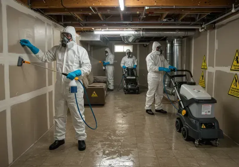 Basement Moisture Removal and Structural Drying process in Tekamah, NE